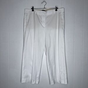 Talbots White Ankle Cropped Pants